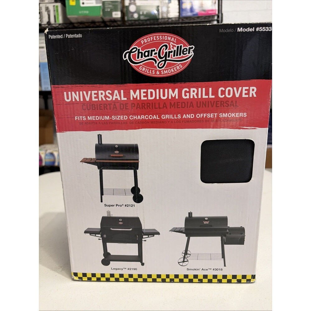 Char-Griller BBQ Medium Universal Grill Cover #5533 to fit up to 33" Body